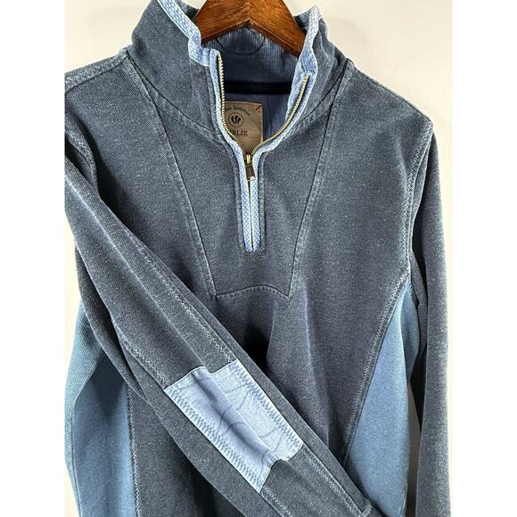 Fat Face Iconic Airlie Sweatshirt 1/4 Zip Jumper Blue Men's L NEW Nautical Heavy - Picture 2 of 10